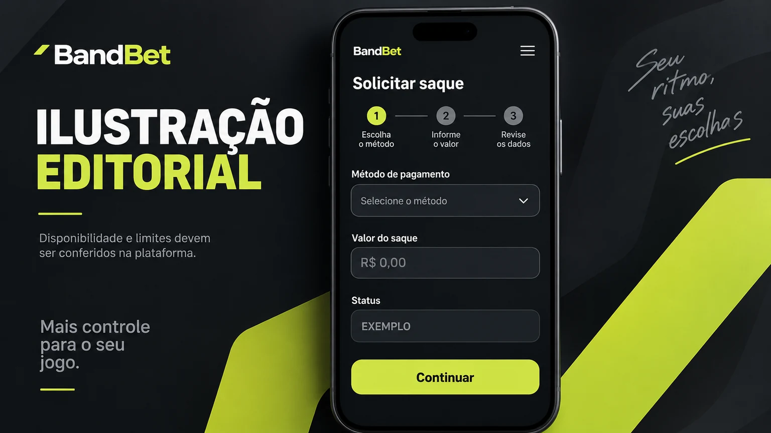 Fluxo editorial de saque na BandBet